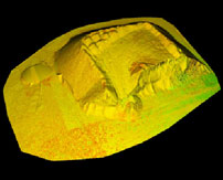 A computer generated model of a quarry